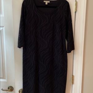 Dana Buchman Black lace pullover dress